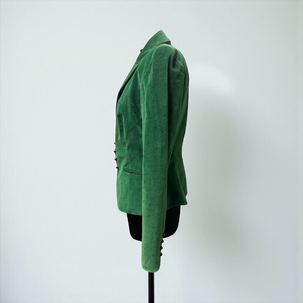Tahari Womens Blazer Green 6 Velvet Business Office Formal Career Work Corporate - Picture 4 of 12